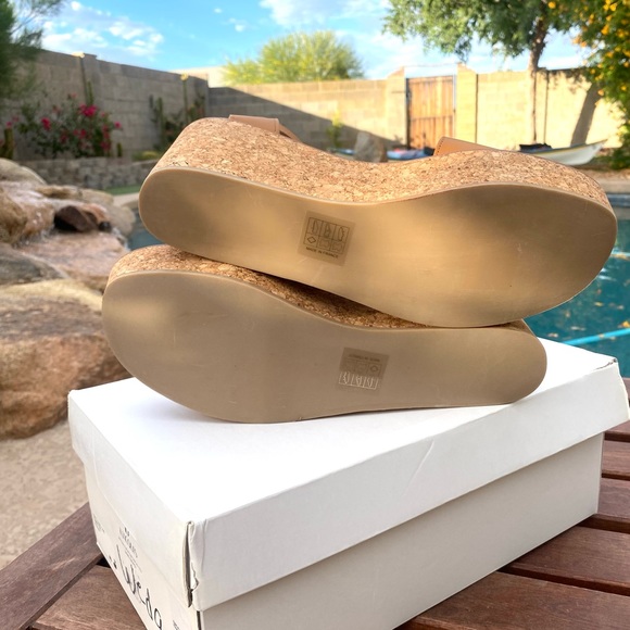 New in box K.Jaques platform leather cork wedge sandals size 40 (9.5-10) - Picture 7 of 12